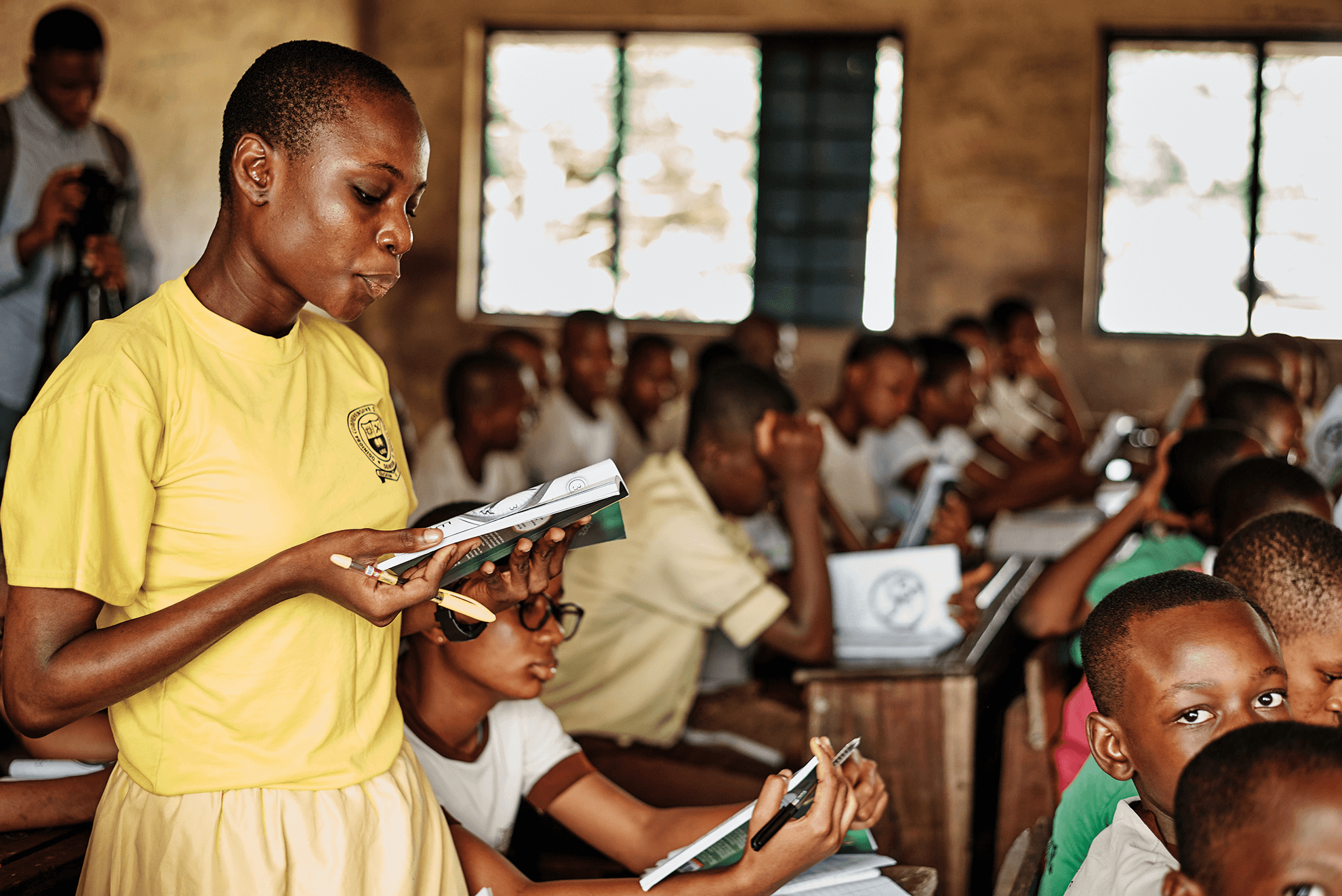 Young person in a learning environment